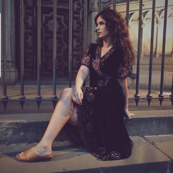 johnny was velvet wrap dress